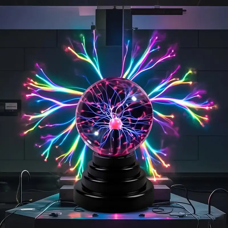 USB Powered Lightning Ball Night Light, Battery Operated Touch Sensitive Plasma Ball Light without Battery, Decorative Novelty Light For Home Party De