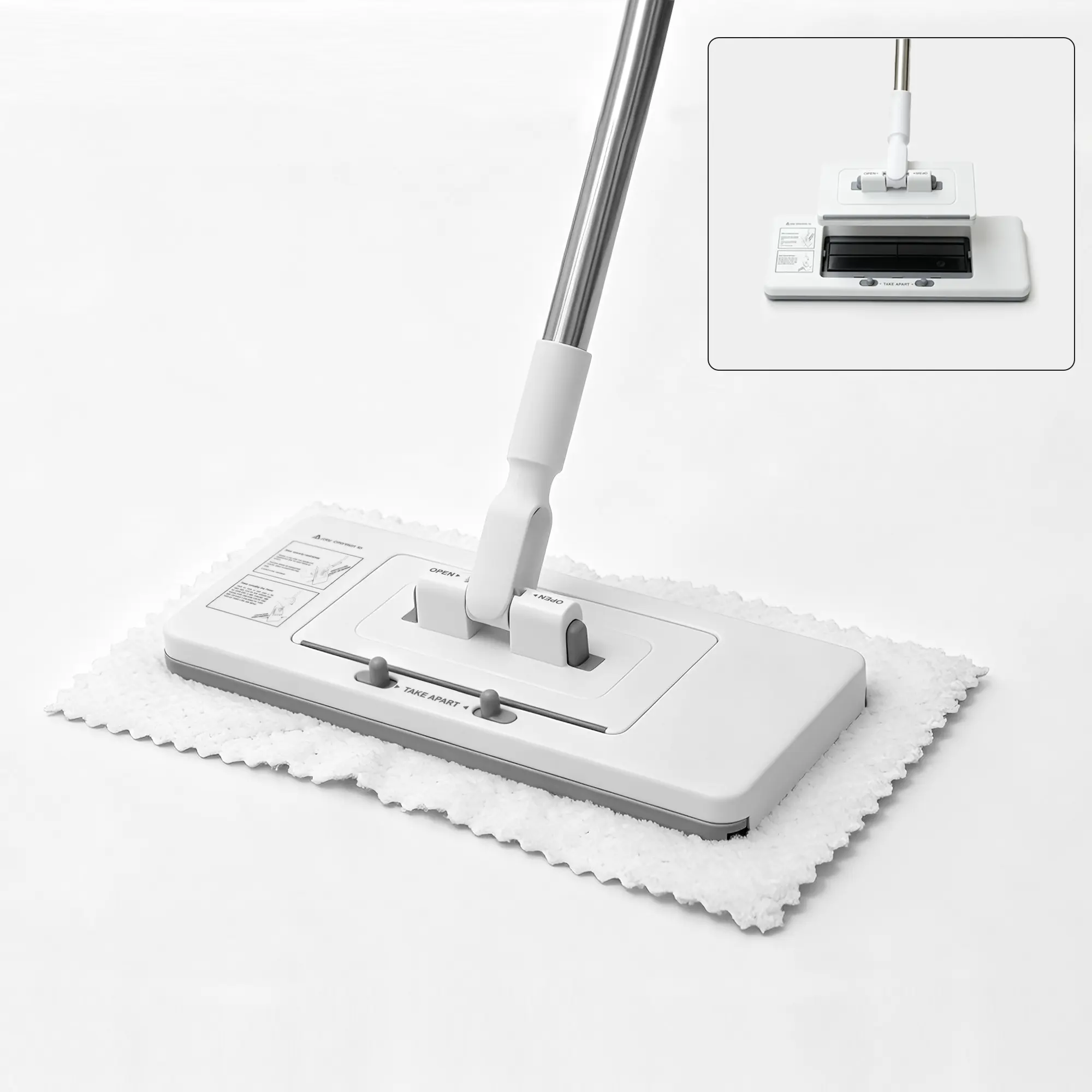 Upgraded 2-in-1 Dual-Size Clip Mop Set