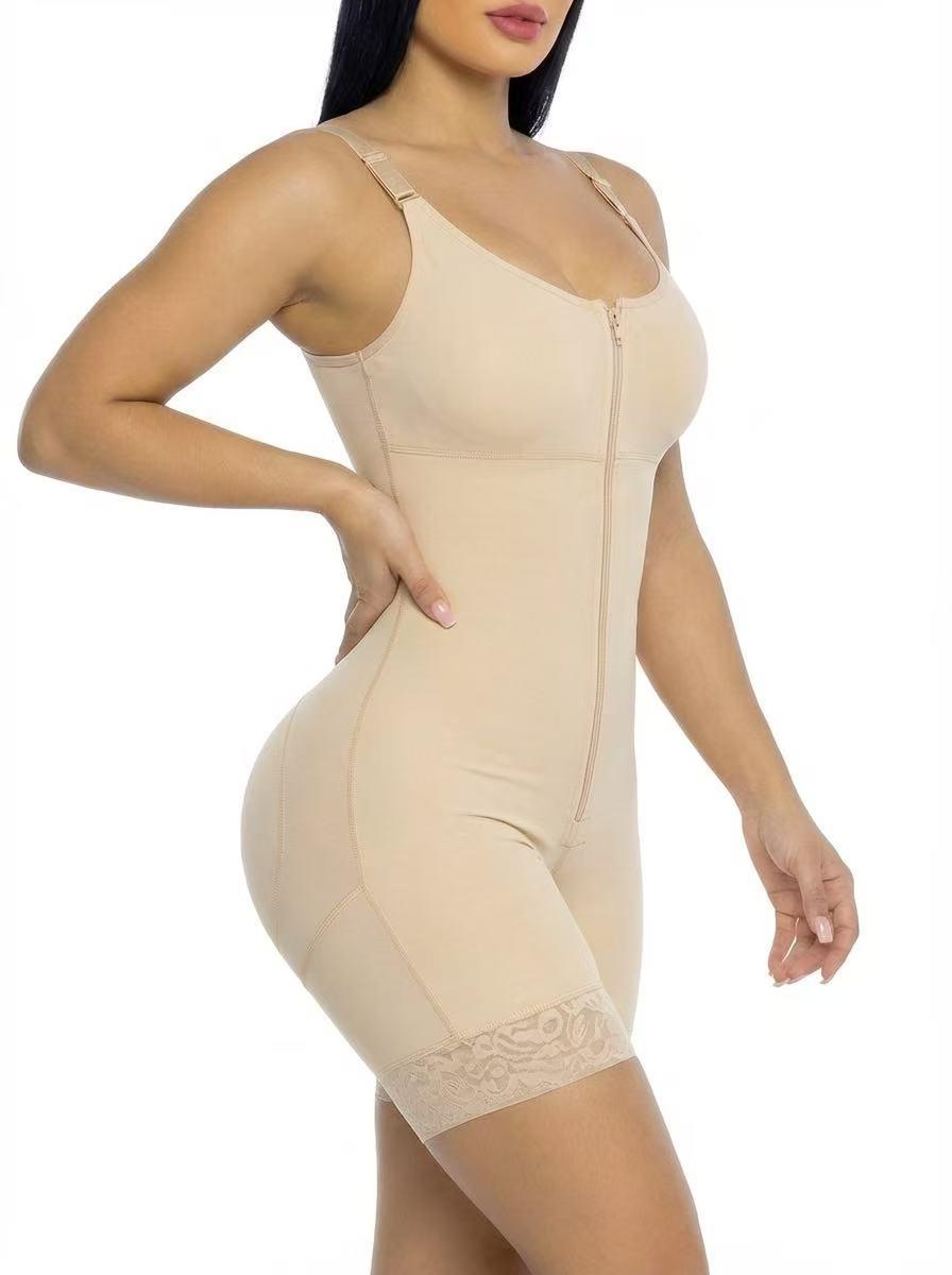 Women's Colombianas Shapewear Bodysuit, Fajas, Underwear, Tummy Control Butt Lifter Shaper with Zipper Crotch & Shoulder Strap, Suitable for Daily,Sport,Yoga