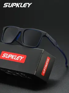 SUPKLEY The lenses are made of TAC material, which can effectively block UV rays and provide reliable protection for your eyes. The fashionable box design is simple and generous, and is universal for both men and women, with a wide variety of color choice