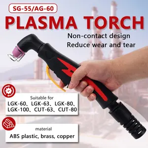 Sg-55/ag-60 Plasma Cutting Gun Head, Contact Type Torch Handle, Arc Start High Temperature Resistant, Compatible with Lgk/cut-63/80, Industrial Metal Cutting Accessories