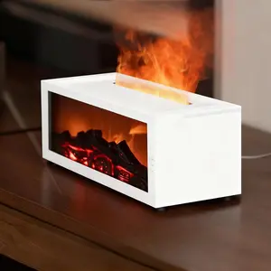300ml Fireplace Flame Diffuser Ultrasonic Cool Mist Humidifier with Essential Oil Diffuser Function