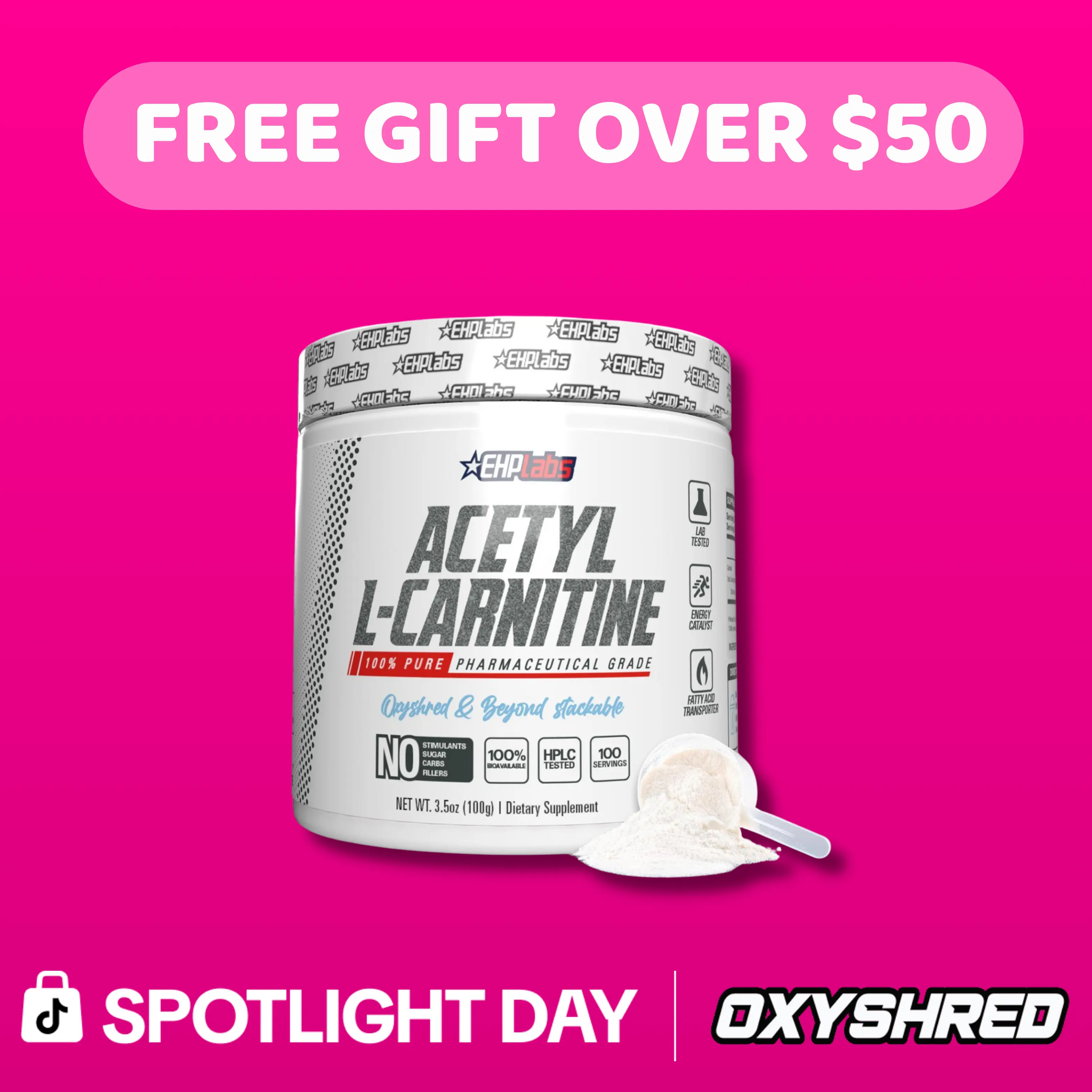 SPOTLIGHT x Acetyl L-Carnitine Powder | 100g Unflavored | Natural Energy & Focus Support | Easy to Stack with OxyShred | Daily Routine - TikTok Shop SPOTLIGHT x Acetyl L-Carnitine Powder | 100g Unflavored | Natural Energy & Focus Support | Easy to Stack with OxyShred | Daily Routine - TikTok Shop