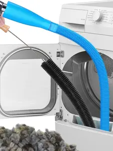 LMMAKE Dryer Vent Cleaner Kit with Universal Connector Flexible Lint Brush & Vacuum Hose for Most Dryers and Refrigerator Coils Blue Universal Compatibility Standard Fit