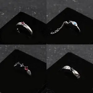 Anime Jujutsu Kaisen Ring Itadori Yuji Gojo Satoru Cosplay Adjustable Unisex Rings Jewelry Prop Accessories Gifts