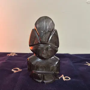 Aztec Golden Obsidian Sheen Statue