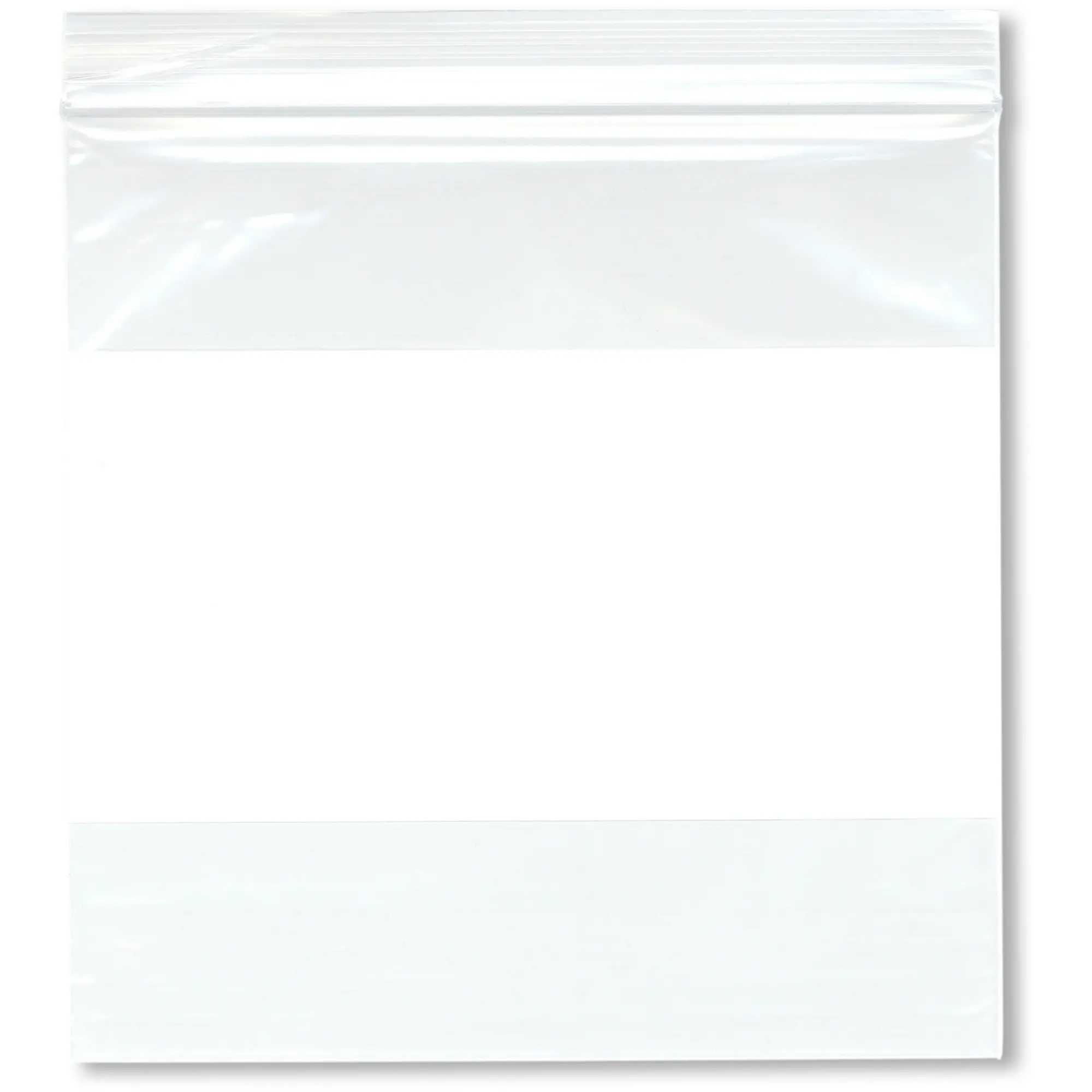 Plymor 6" x 6", 2 Mil White-Block Zipper Reclosable Plastic Bags