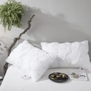 Luxury Pillow Core Five-Star Hotel High-Quality Pillow 3D Pillow Core Washable Single High Pillow Four Seasons Bread Pillow Core Soft and Full Non-Collapsing Polyester Fiber Fabric Neck Support Deep Sleep Pillow