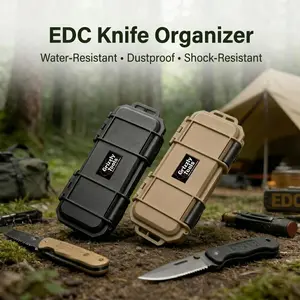 EDC Knife Organizer Case, Waterproof & Shock-Resistant Hard Shell for Folding Knives, Compact Portable Storage