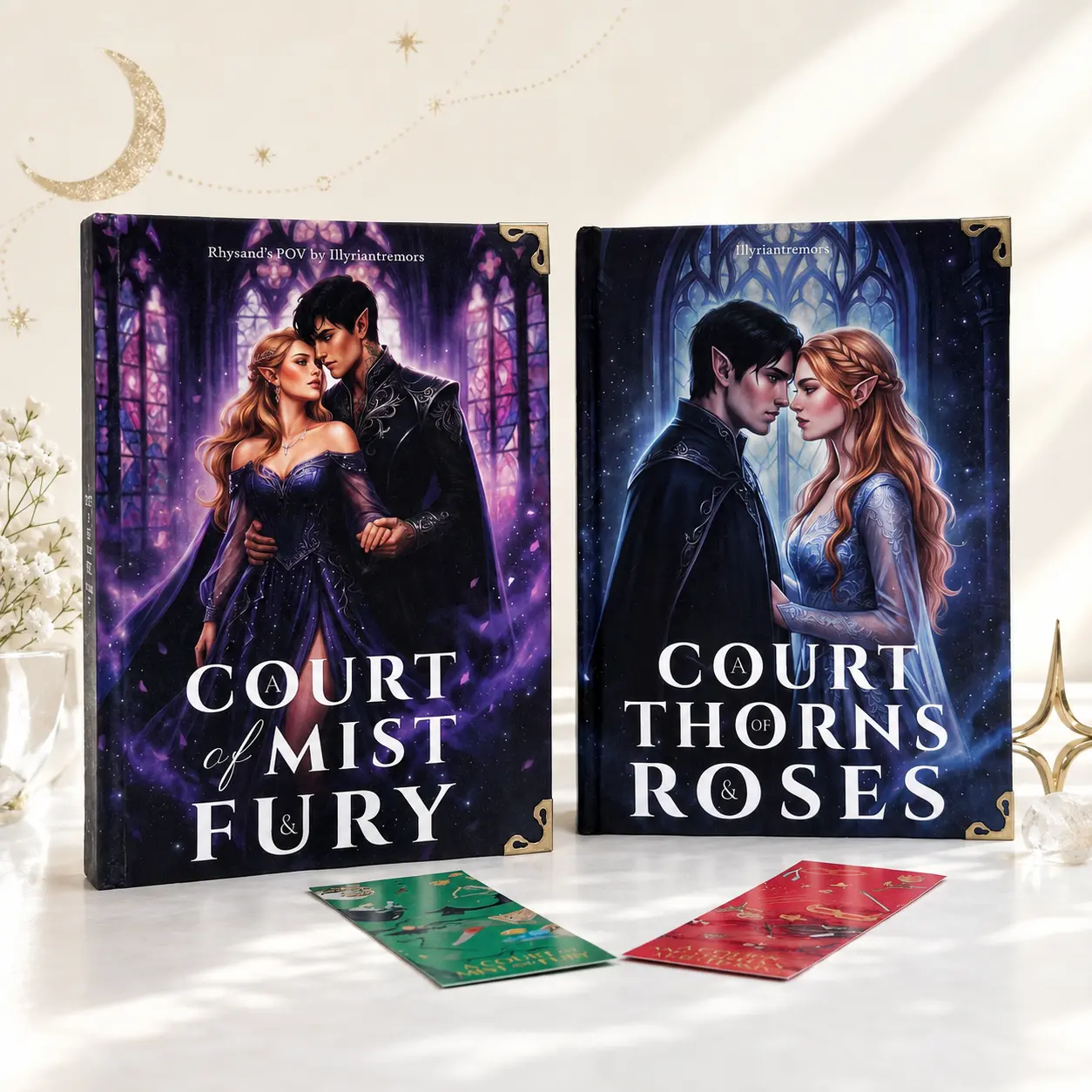 ACOMAF & ACOTAR Rhysand’s POV – Perfect Gift for Romantasy Fans | Fantasy Romance Hardcover Editions | Special Edition Books | Collector Shelf Set