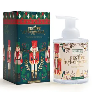ROMIIE ZOI Christmas Foaming Hand Soap with Gift Box - Festive Nutcracker, Infused with Sugar Plum Aroma - 500ml/ 16.8 fl. oz Nail Floral
