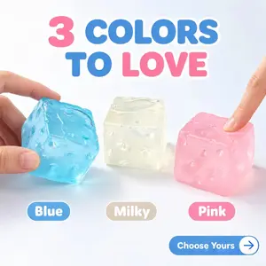 New Transparent Cheese Squishy, Malt Sugar Texture Slow Rising Squeeze Toy, Soft Malleable Decompression Fidget Toy, Cute Leisure Stress Relief Play Toy for Teens and Adults