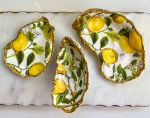 Lemon Oyster Shell Ring Dish