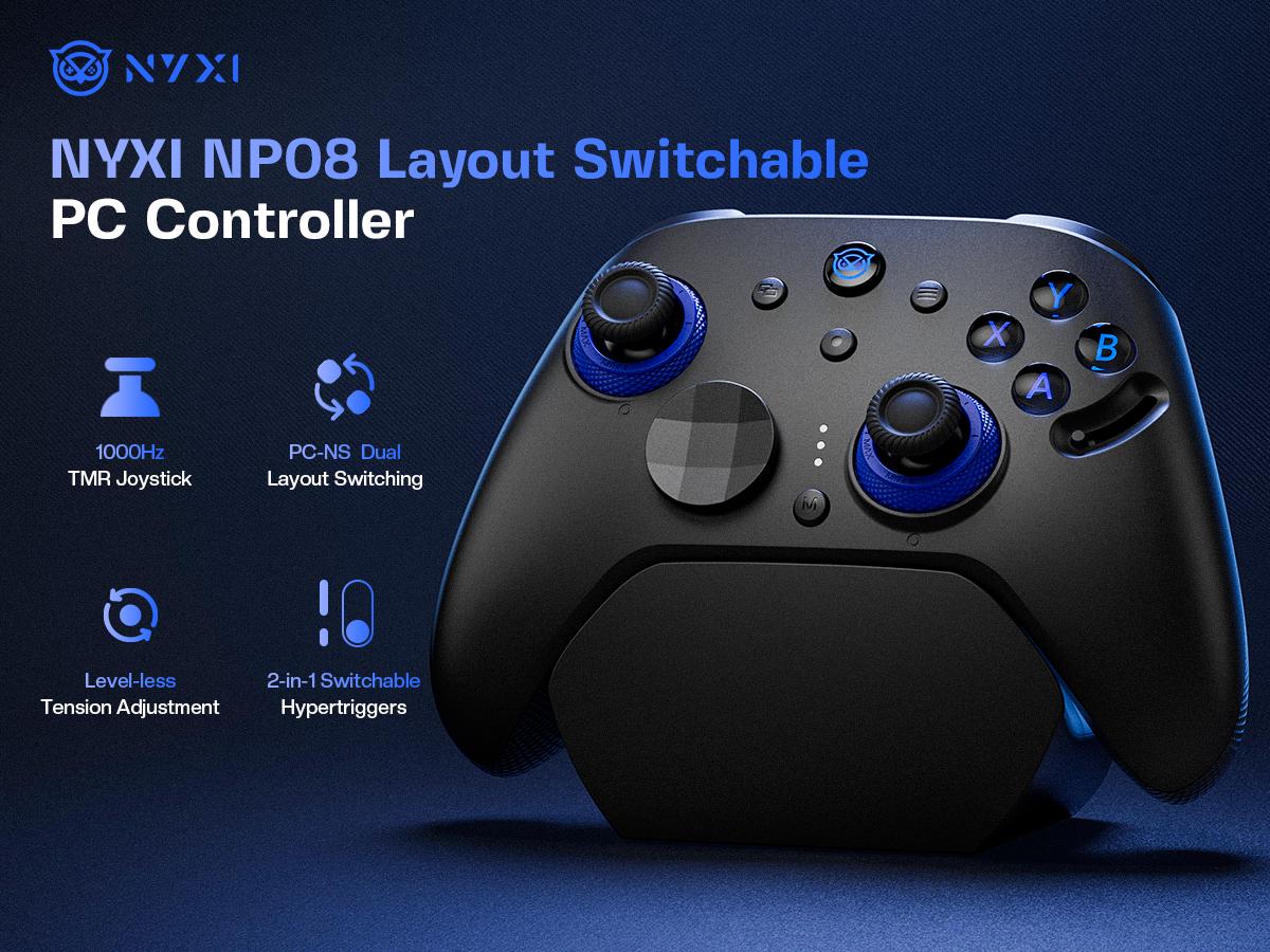 NYXI Imperial(Not for Xbox) PC Gaming Controller with Adjustable Tension TMR Joysticks (Zero Drift), Interchangeable ABXY Buttons for PC/Switch Layouts, Dual-Mode Hall Triggers, 1200mAh Battery & Charging Dock – Compatible with PC, Switch, Android, TV NYXI Imperial(Not for Xbox) PC Gaming Controller with Adjustable Tension TMR Joysticks (Zero Drift), Interchangeable ABXY Buttons for PC/Switch Layouts, Dual-Mode Hall Triggers, 1200mAh Battery & Charging Dock – Compatible with PC, Switch, Android, TV