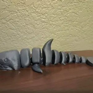 3D printed articulated shark- Gray