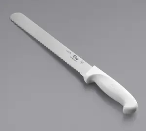 10" Serrated Edge Knife with White Handle