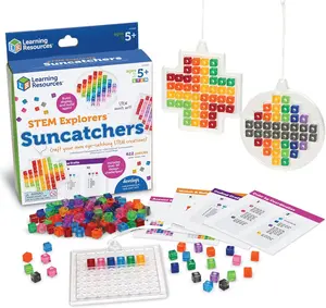 Learning Resources STEM Explorers Suncatchers, 433 Pieces, Ages 5+, STEM Toys, Science for Kids, Building Toys
