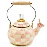 MacKenzie-Childs Rosy Check Whistling Tea Kettle