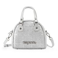 Von Dutch Embroidered Chopper Bowling Bag-Silver