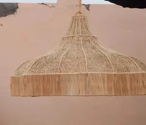 Rattan lampshade,Handmade pendant light,Moroccan wicker candlestick, bohemian design