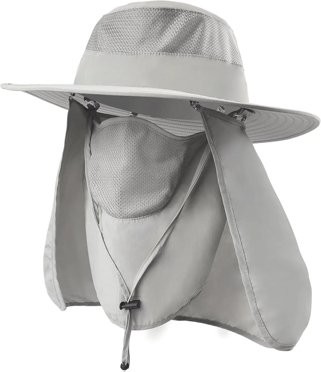 UPF 50+ Sun Hat with Neck Flap – UV Protection Fishing Cap for Men & Women