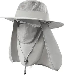 UPF 50+ Sun Hat with Neck Flap – UV Protection Fishing Cap for Men & Women
