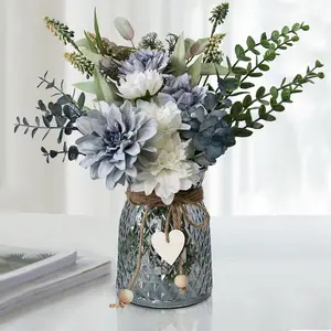 Remaining Fake Flowers in the Vase - Artificial Flowers for Dining Room Center Decorations, Kitchen Unit Decorations & Coffee Table Decorations room decor for men flower bouquets front porch decor graduationbouquet crochet flower bouquet