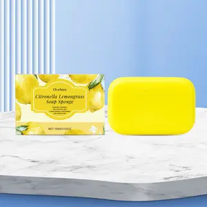 OceAura Citronella Lemon Soap – Moisturizing Facial & Body Cleansing, Soft Skin Care