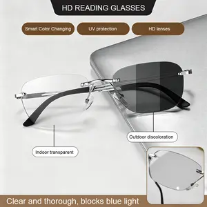Carbon Fiber Frameless Blue Blocking Reading Glasses,Blue Light Defense for Focused Work, Gaming & Everyday Wear Comfortable