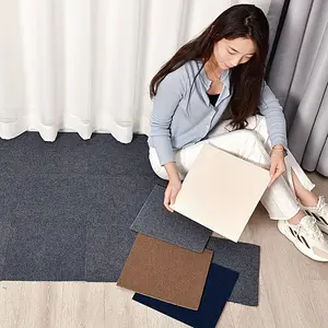 10PCS&20PCS/Self-Adhesive Carpet Tiles, 12 Inch X 12 Inch, Soft Padding, Multifunctional Silent Bedroom Living Room Office Rug Bricks, Contemporary Rugs, Home Decorative Rugs, Modern Indoor Rug