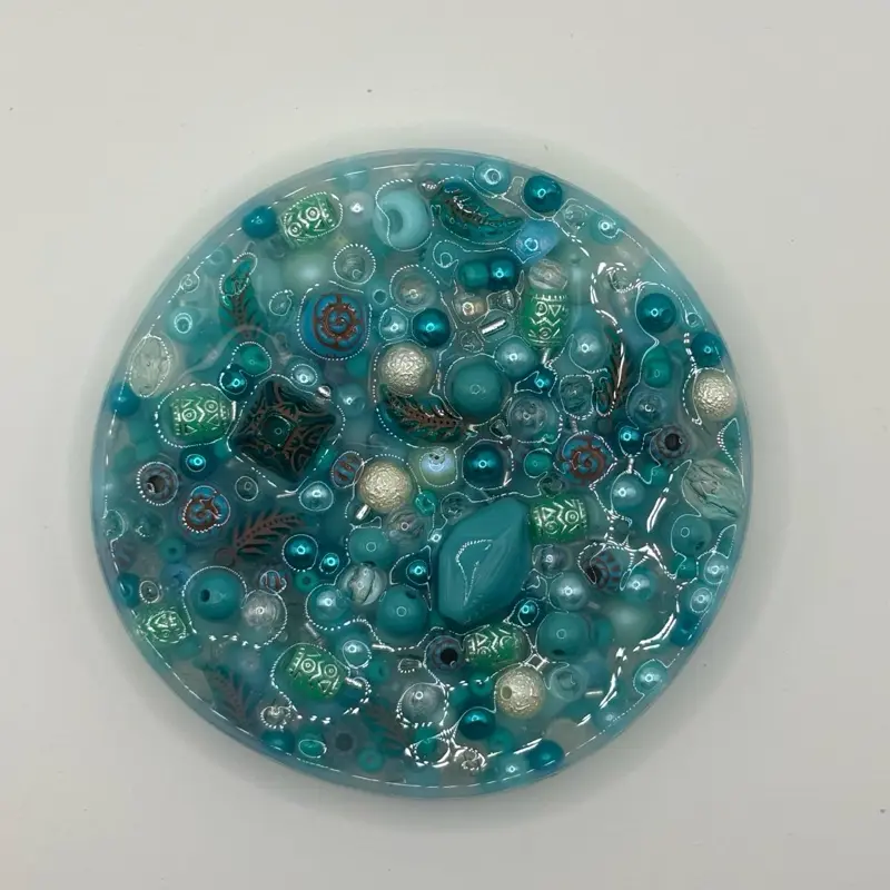 Teal Oasis Picky Pad Silicone Fidget Toy 4x4 Inch Skin Picking Tool for Stress Relief ADHD Anxiety Relief Sensory Toy for Kids Teens Adults
