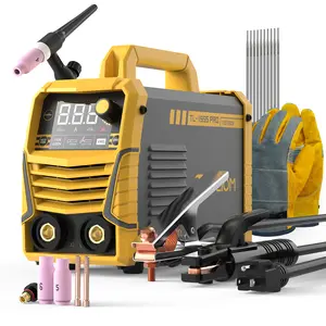 [fathersdaygift] TOOLIOM TL-195S-PRO 195A Stick MMA Welder | 110/220V 2-in-1 Lift TIG/ARC Welding Machine with Hot Start & Arc Force | Includes TIG Torch, Gloves & E6013 Rods