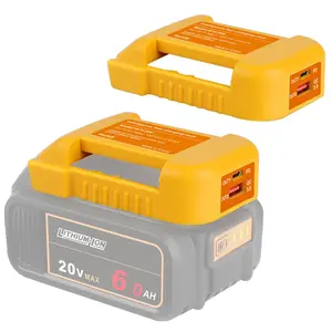 1pc Universal Battery Adapter - Fast Charging Hub with USB and Type-C Ports for Dewalt 18V 20V Li-ion Batteries - Portable Holder with Efficient Power Management Cordless Tool Battery