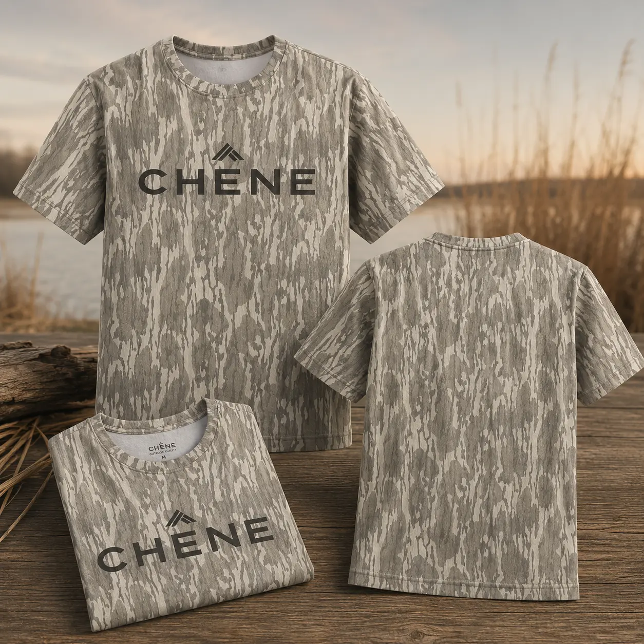 CHENE Adult T-Shirt Mossy Oak T-Shirt 3D, Camo Pattern Men's T-shirt, 3D Camo Style T-Shirt, Gift for him, Boyfriend, Hunting 3D Shirt