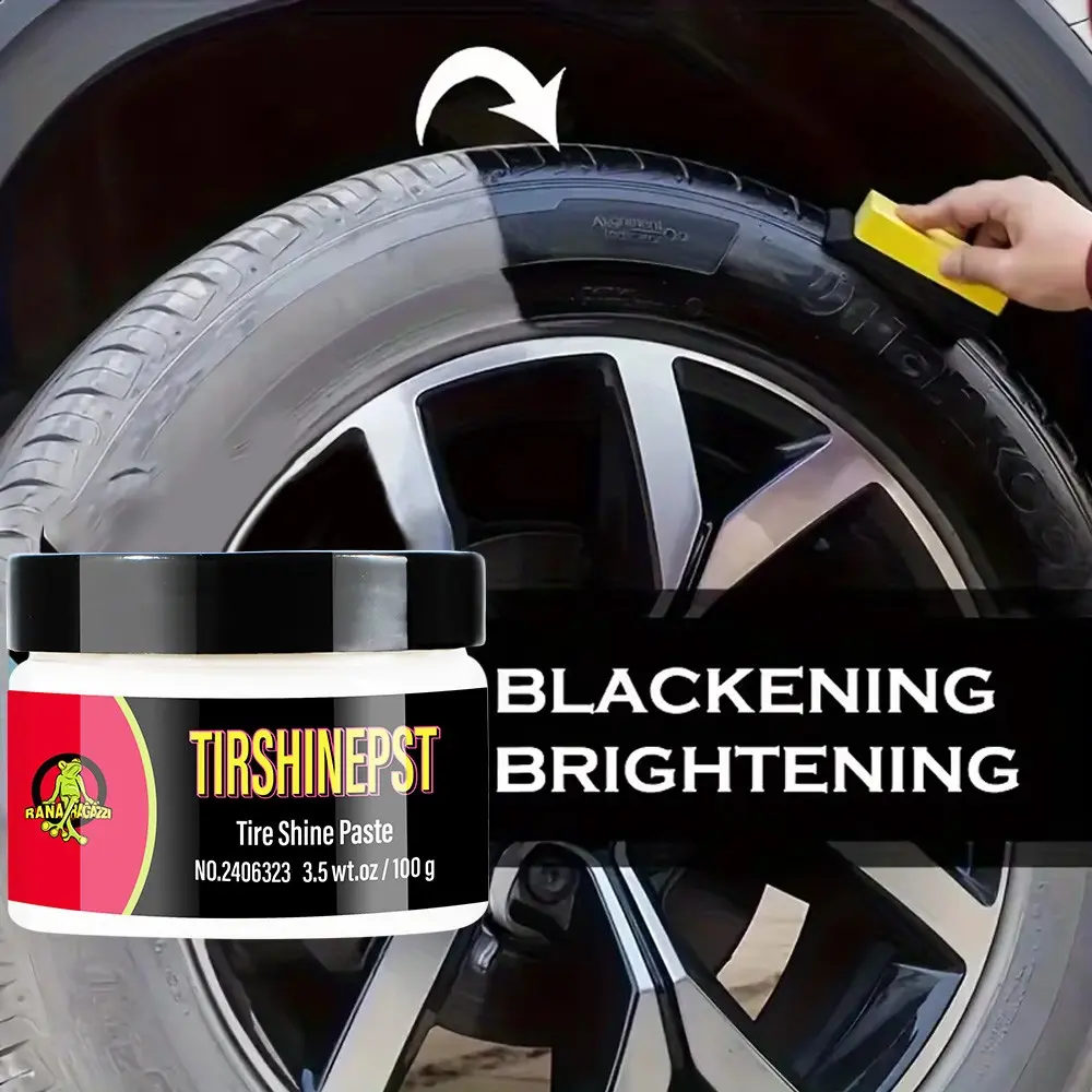 Premium Car Tire Shine, Tire Gloss Paste for Rubber Wheels, Tire Coating, Refurbishing & Polishing, Long-Lasting Shine, Enhances Brightness