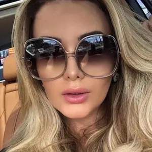 Round Large Frame Sunglasses – Oversized Vintage