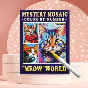 Mystical Mosaic Coloring Book for Adults, Mosaic Theme, Digital Color by Number Art Therapy, Stress Relief Adult Activity Book, Unique Gift Idea