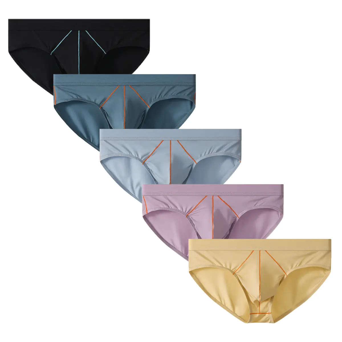Men's briefs, low-rise briefs, with bound waistband, moisture-wicking, 3-pack, multiple sizes available.