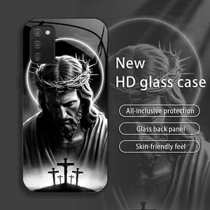 Suitable for [Galaxy A03s] Jesus New stylish high quality glass protective case affordable anti-drop anti-fingerprint 995
