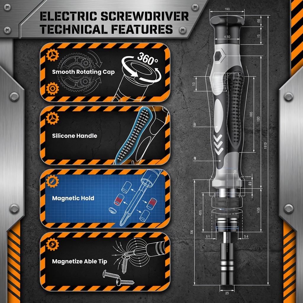 117in 1 Or 132in 1 Precision Screwdriver Set, Small Screwdriver Set And Magnetic Repair Tool Kit with Torx Triwing Bits, Multi Screwdriver, Multi Bit Screw Driver, Bit Driver, Phillips Screwdriver And Flathead Screwdrivers for Electronics