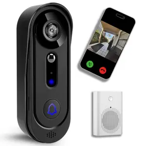 Video Doorbell Camera Wireless 1080P,with Alert, Night Vision,Indoor Chime,Two Way Audio,Battery Power,Only 2.4Ghz,Cloud Storage