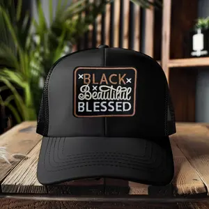 Black Beautiful Blessed- Hat Patch