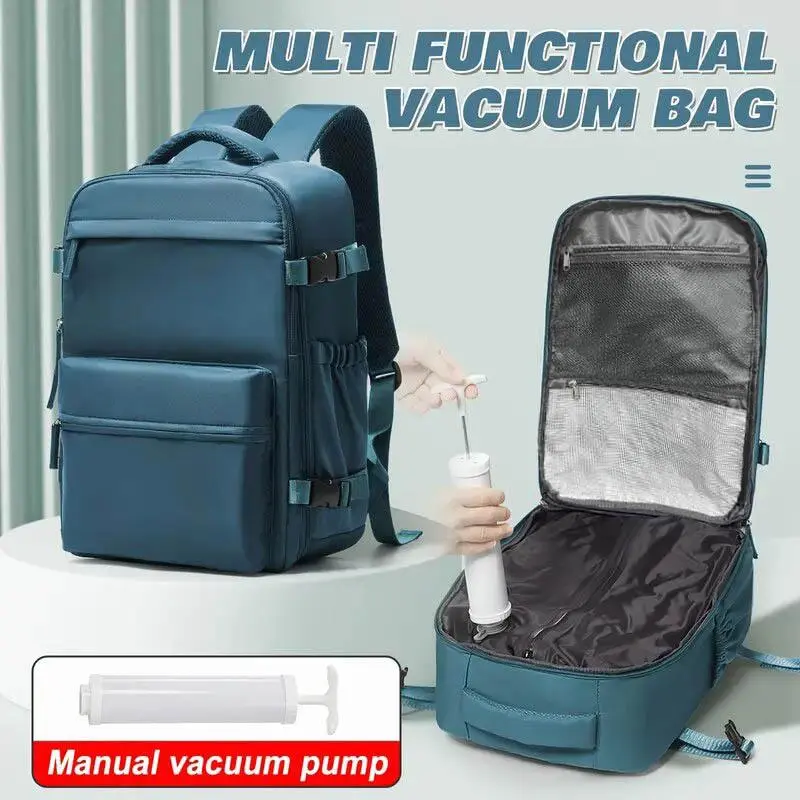 Vacuum Backpack Travel Compression Bag with Air Pump for Carry-On Luggage Air Rucksack Sealed Backpacks