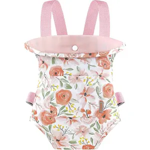 Baby Doll Carrier for Little Girls, Reborn Doll Accessories for Toddlers Kids 3+ Years Old, Toy Dolls Carrier - Roses