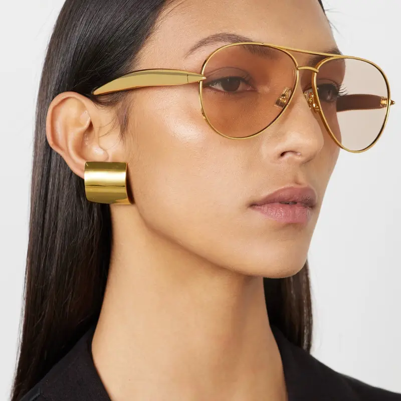 Large Frame Double Beam Metal Fashion Glasses, Retro Style, Casual Design, Trendy Casual Aviator, Ideal for Daily Use & Outdoor Activities