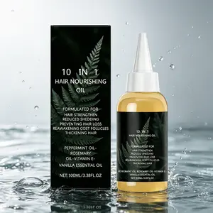 Hair Nourishing Oil 100ml – 10 in 1 Hair Care Formula with Peppermint & Rosemary Oil, Supports Healthier-Looking Hair