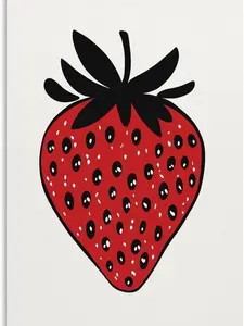 Strawberry Poster Trendy Fruits Food Wall Art for Kitchen And House Decor Wall Art Poster Decorative Painting Wall Art Posters for Room Aesthetic