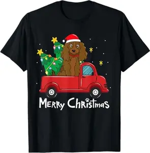 Boykin Spaniel Christmas Ornament Truck Tree Dog Mom Gift T-Shirt, Unisex T-shirt, Christmas Gift, Best Gift For Christmas Cotton Fabric