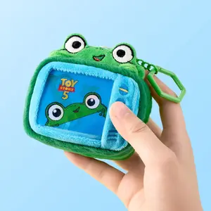 MINISO Pixar Toy Story 5 Lilypad Frog Tablet Plush Charm - Soft Kawaii Keychain for Bags/Backpacks, Collectible Gift for Kids Fans' Birthdays