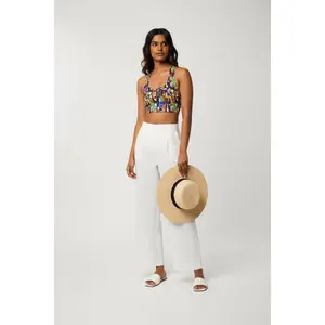 African Print Longline Sports Bra Juneteenth — Iwa ASAKE-OGE